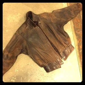 Paris sport club real leather brown men’s jacket